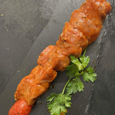 Brochette de veau marinée